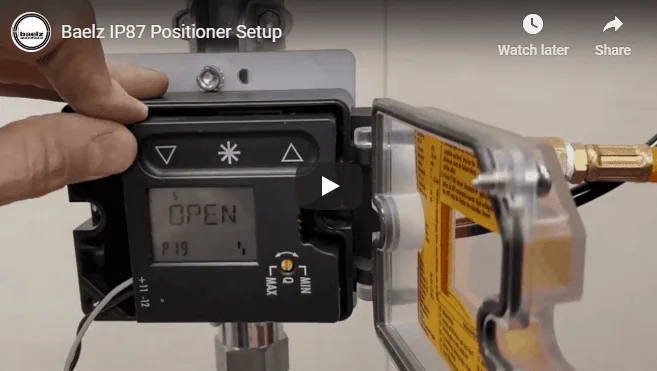 Baelz IP87 Positioner Setup