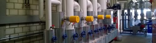 baelz actuators on pipes in a facility